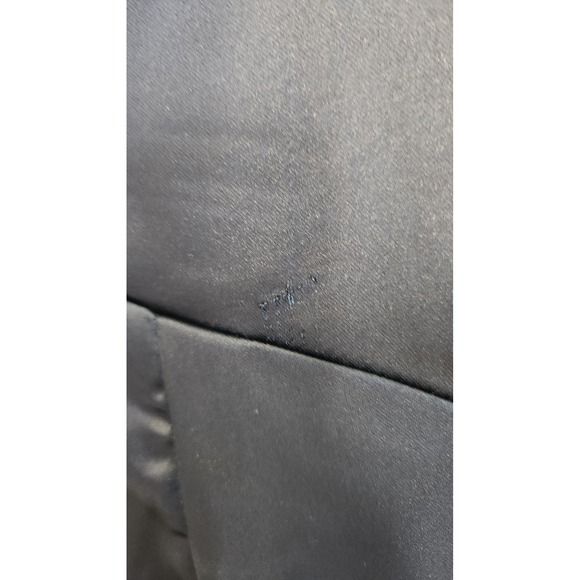 Lulus Dark Blue Satin Strapless Pleated Bust Maxi Gown Dress Medium NWT - Picture 6 of 9